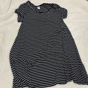 Old Navy Black and White Striped Casual Dress